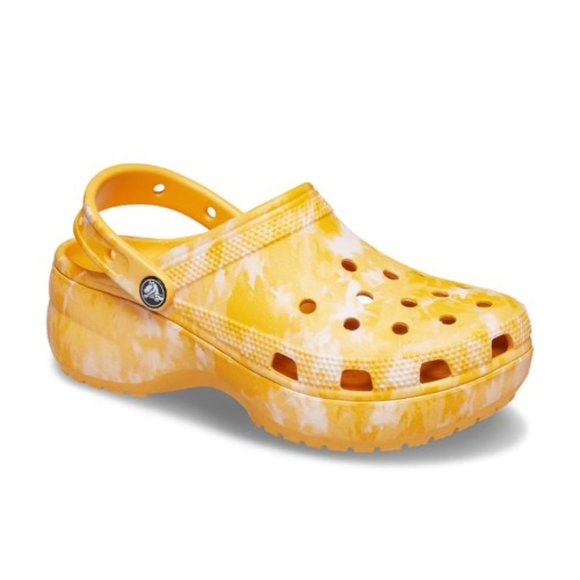 CROCS Shoes - Crocs Women Classic Platform Graphic Clog in Orange Sorbet